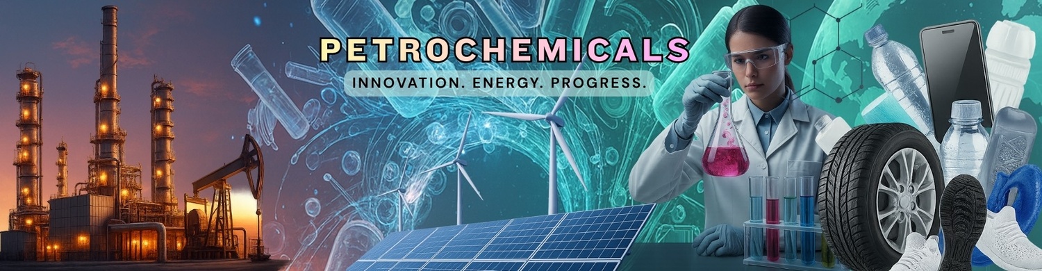 Global petrochemical industry producing plastics polymers energy materials and industrial chemicals
