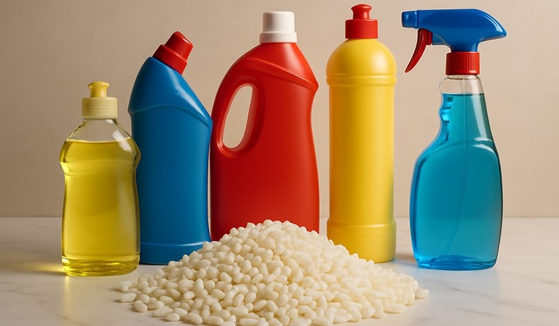 Soap noodles used in personal care and toilet soap manufacturing representing global soap noodles market demand and cleansing product applications